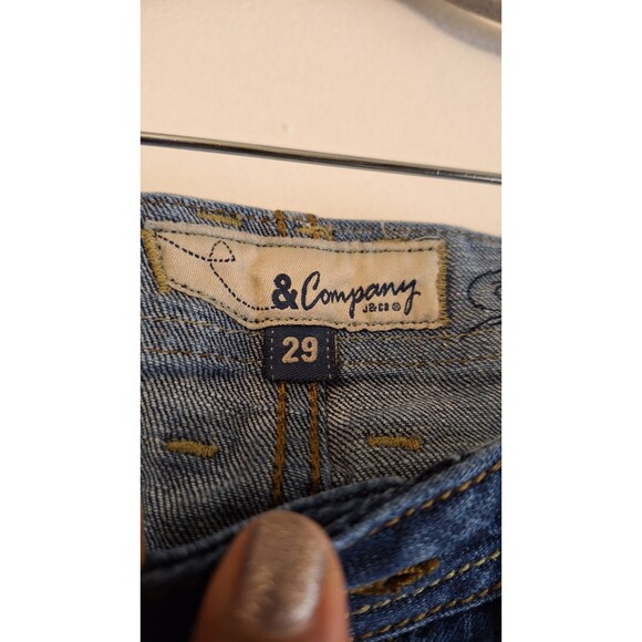 J & COMPANY BEVERLY LOW RISE BOOTCUT EMBROIDERED Y2K DENIM JEANS WOMEN SIZE 29 - Picture 6 of 7